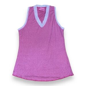 Michael Stars Maternity Top Pink Sleeveless Lace - Medium